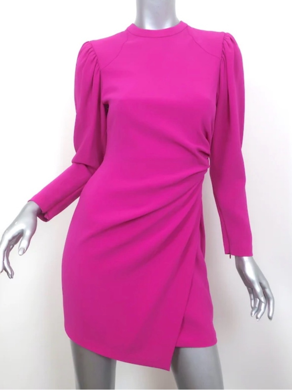A.L.C. Vibrant Fuchsia Long-Sleeve Mini Dress
